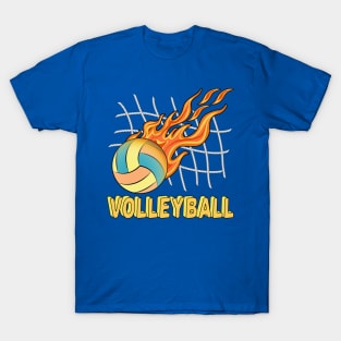 Volleyball On Fire T-Shirt